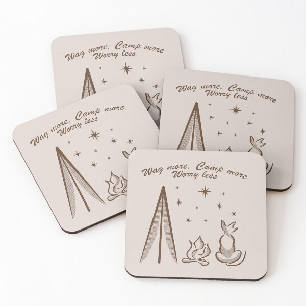 Item preview, Wag more, camp more, worry less Camping Graphic designed and sold by AlliEmm.