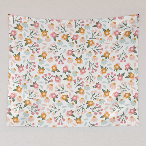 Item preview, springy flowers - pink, yellow designed and sold by Becca Alessi.