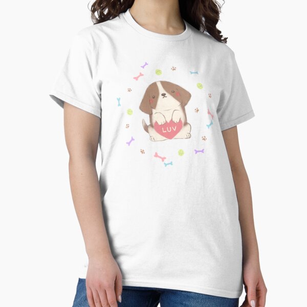 Item preview, Cute Happy Puppy with LUV Illustration designed and sold by Kyut-Yum.