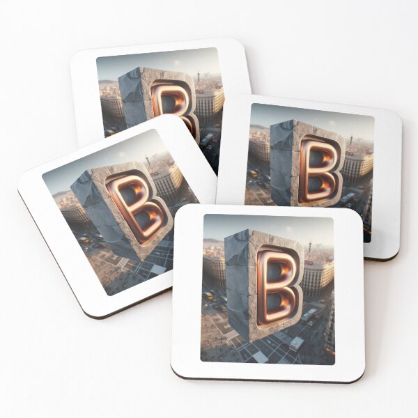 Item preview, Barcelona City Vibes #1 – AI Art with Bold Initial B as Background for Urban Style Clothing & Travel-Inspired Accessories designed and sold by knalpot-design.