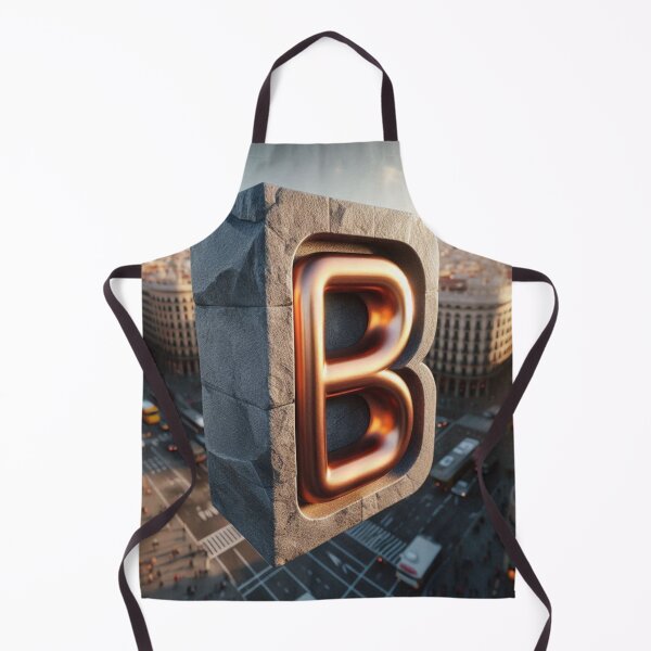 Item preview, Barcelona City Vibes #1 – AI Art with Bold Initial B as Background for Urban Style Clothing & Travel-Inspired Accessories designed and sold by knalpot-design.