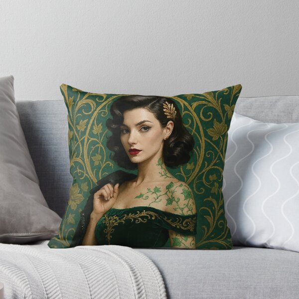 Item preview, Emerald Reign: Retro Vines & Velvet Power designed and sold by AbstractAnom.