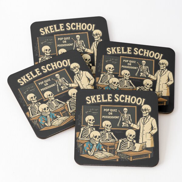 Item preview, Funny Skeleton Teacher Halloween Classroom Design – “Welcome to Skele School” Vector Art | Bone Up on Your Studies | Halloween Teacher Shirt, Fall Decor, Skeleton Classroom Gift designed and sold by WAUZ.