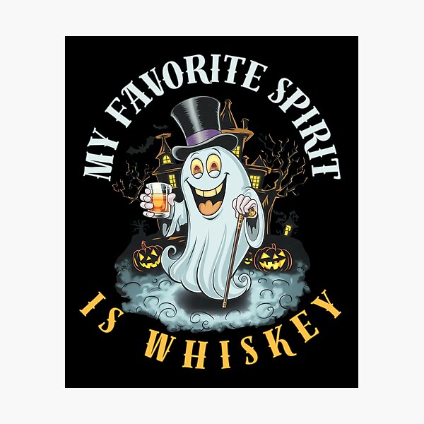Item preview, My Favorite Spirit Is Whiskey Funny Gifts For Halloween Themes designed and sold by SkymarArt.