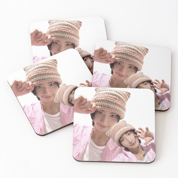 Item preview, Kpop Ateez Seonghwa Cat Beanie designed and sold by StarBunnyDesign.
