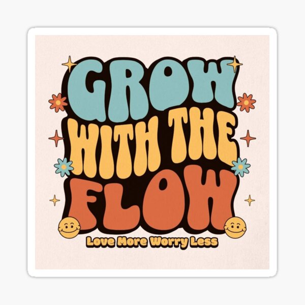 Item preview, Retro 'Grow With The Flow' Art designed and sold by darkskinbender.