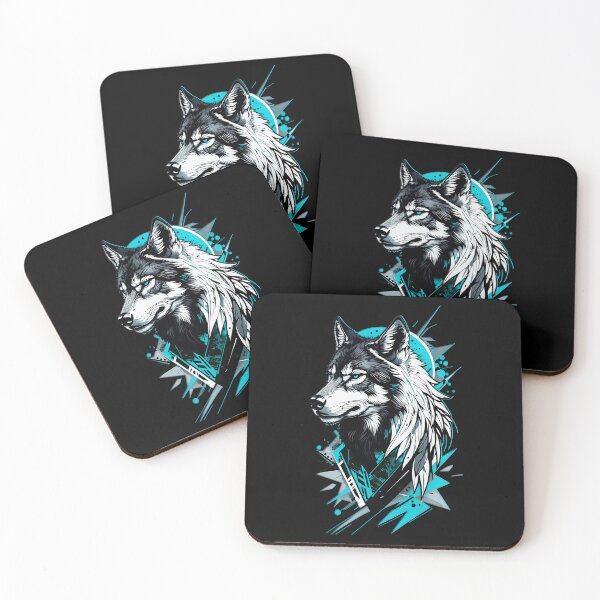 Item preview, Wolf Abstract Art - Blue designed and sold by StefAnimal.