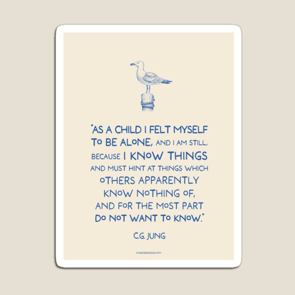 Item preview, Jung: Felt Myself To Be Alone designed and sold by Angie Cibis Graphic Design.