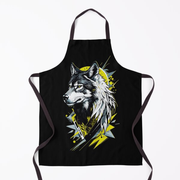 Item preview, Wolf Abstract Art - Yellow designed and sold by StefAnimal.
