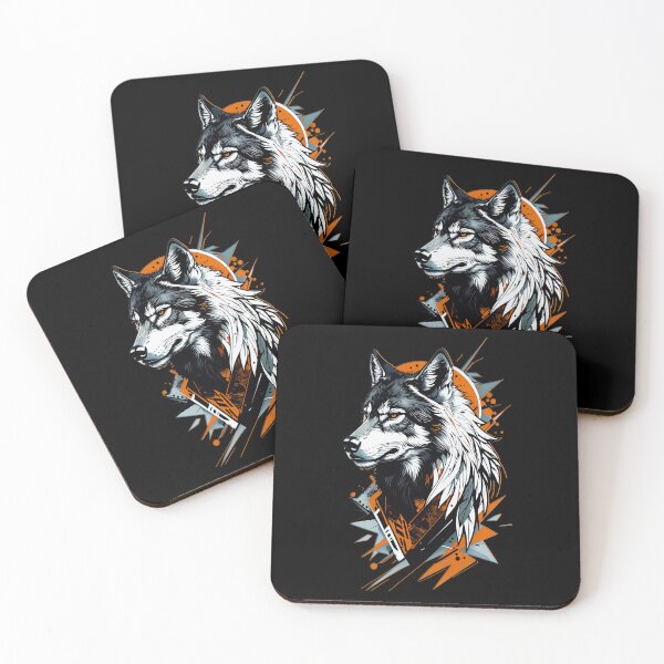 Item preview, Wolf Abstract Art - Orange designed and sold by StefAnimal.