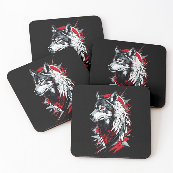 Item preview, Wolf Abstract Art - Red designed and sold by StefAnimal.