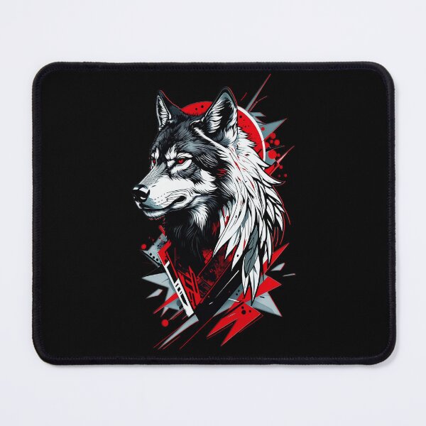 Item preview, Wolf Abstract Art - Red designed and sold by StefAnimal.