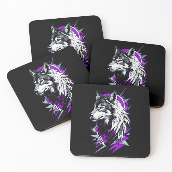 Item preview, Wolf Abstract Art - Purple designed and sold by StefAnimal.