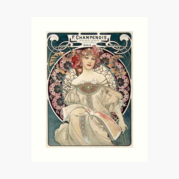 Aperçu de l'œuvre F. Champenois Imprimeur-Editeur, par Alphonse Mucha créée et vendue par seacucumber.