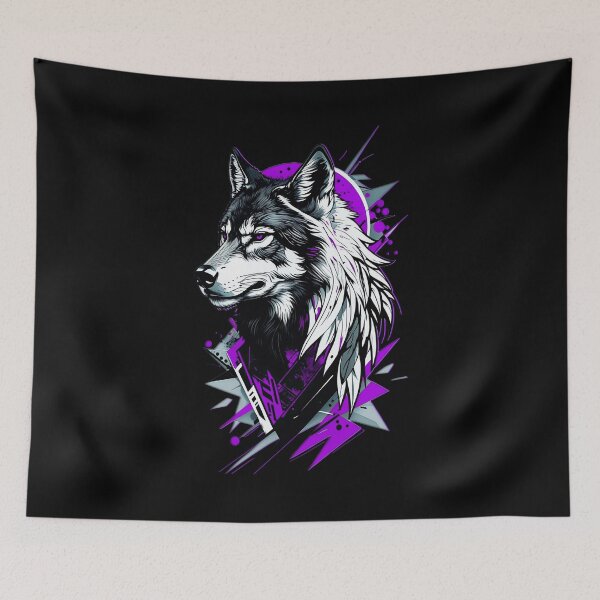 Item preview, Wolf Abstract Art - Purple designed and sold by StefAnimal.