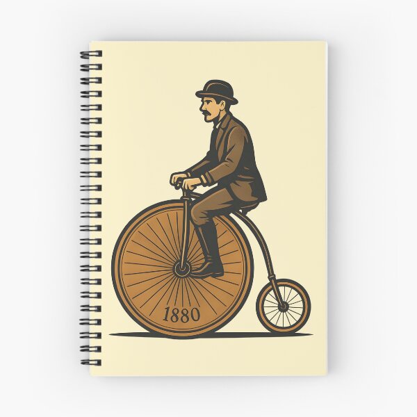 Item preview, Vintage Penny-Farthing Rider Vector Art | Victorian Cyclist Clipart | 1880s Bicycle Illustration | Antique High Wheel Bike Design designed and sold by WAUZ.