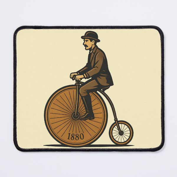 Item preview, Vintage Penny-Farthing Rider Vector Art | Victorian Cyclist Clipart | 1880s Bicycle Illustration | Antique High Wheel Bike Design designed and sold by WAUZ.