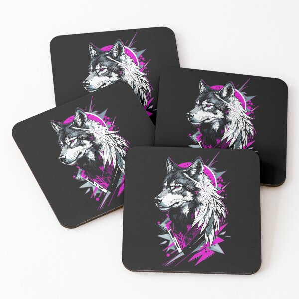 Item preview, Wolf Abstract Art - Pink designed and sold by StefAnimal.
