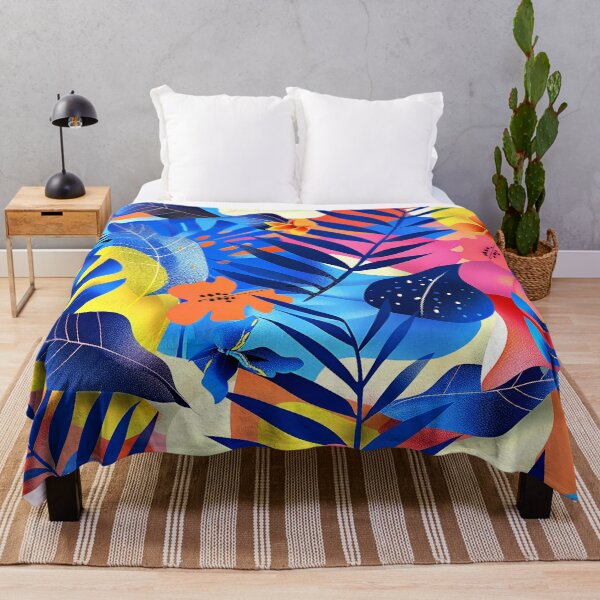 Item preview, Tropical Palm Leaves Vibrant Caribbean Colors Abstract Art designed and sold by DEC02.