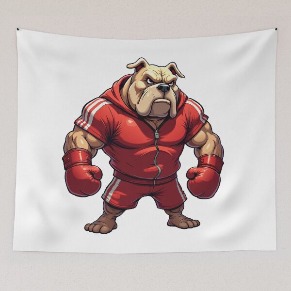 Item preview, Boxing Bulldog Fighter | Tough Cartoon Gym Dog designed and sold by NovaProArt.