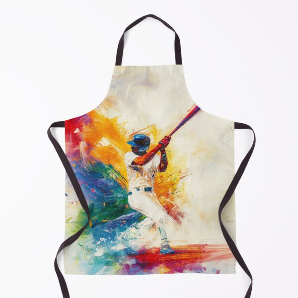Item preview, Abstract depiction of a baseball player hitting a ball with vibrant colours Active Outdoors Inspired Art designed and sold by CDC40.