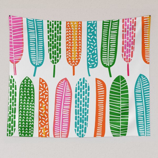 Item preview, Tropical Vibrantly Colorful Contemporary Leaves Abstract Modern Designs designed and sold by DEC02.