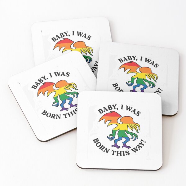 Item preview, LGBTQIA+ stickers. Cthulu Baby I Was Born This Way  white.  designed and sold by Ann Marie Olsen.