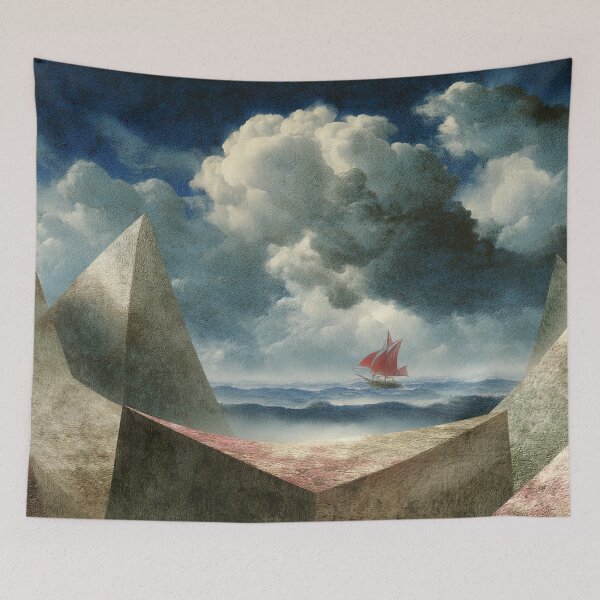 Item preview, Cubist Seascape: Crimson Sails designed and sold by bloorose.