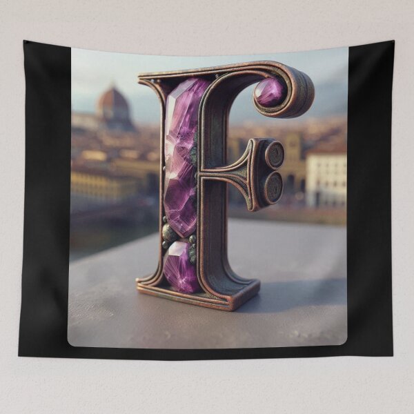 Item preview, Florence City Art with Letter F – AI-Generated Minimalist Design for Travel Lovers, Urban Fashion & Home Decor designed and sold by knalpot-design.