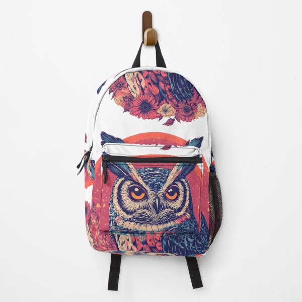 Item preview, Psychedelic Owl in Bloom – Vibrant Boho Animal Art designed and sold by Kollibri.
