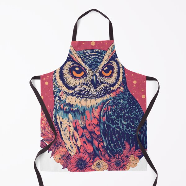Item preview, Psychedelic Owl in Bloom – Vibrant Boho Animal Art designed and sold by Kollibri.
