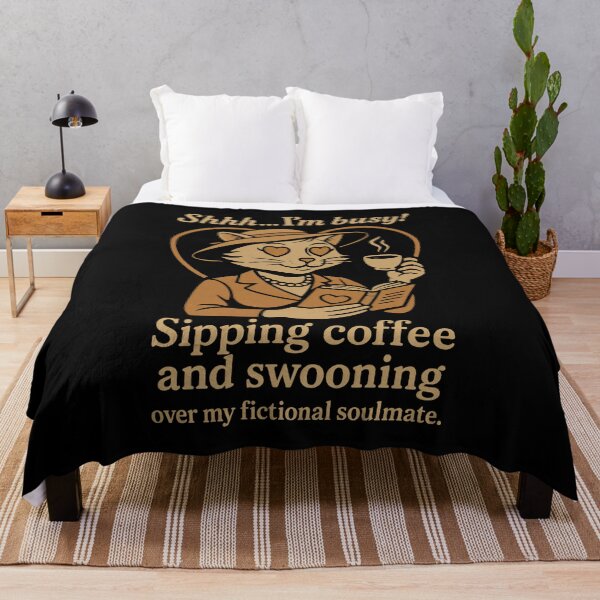 Item preview, Shhh... I’m busy! Sipping coffee and swooning over my fictional soulmate designed and sold by DemureArtsy.