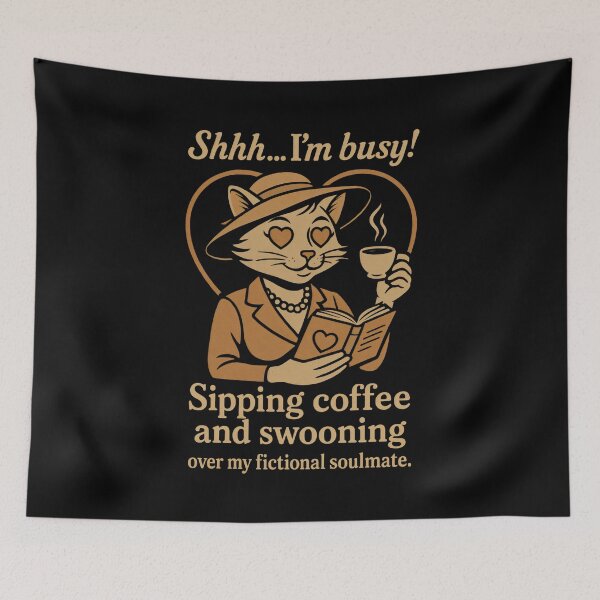 Item preview, Shhh... I’m busy! Sipping coffee and swooning over my fictional soulmate designed and sold by DemureArtsy.