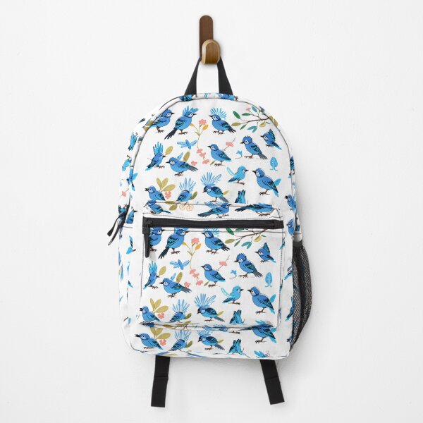 Item preview, Blues Birds Nature Harmony Cartoon Colorful Wildlife Patterns designed and sold by ART ATTACK ZONE.