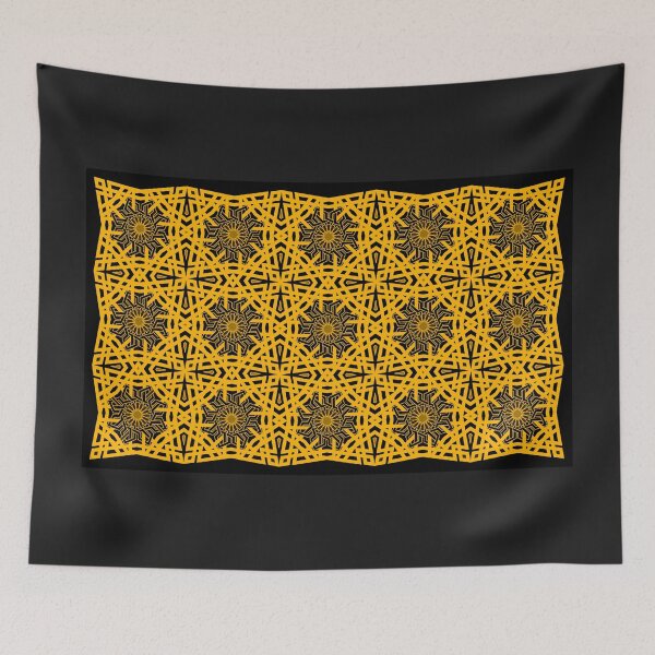 Item preview, Tangled Yellow Lines & Flower Geometry designed and sold by Tarjiart.