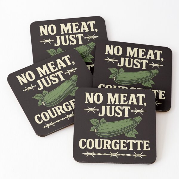 Item preview, No Meat Just Courgette Funny Vegan Quote designed and sold by IWEARUWEAR.