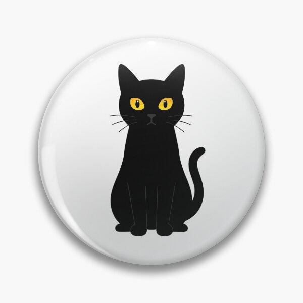 Item preview, Black Cat with Golden Eyes – Minimalist Design designed and sold by MIZIMSHOP.