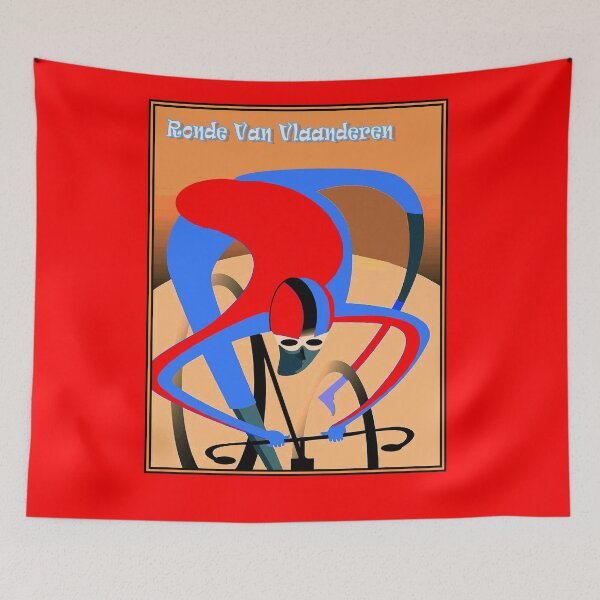 Item preview, RONDE VAN VLAANDEREN : Abstract Surreal Psychedelic  Advertising Bicycle Racing Print designed and sold by posterbobs.
