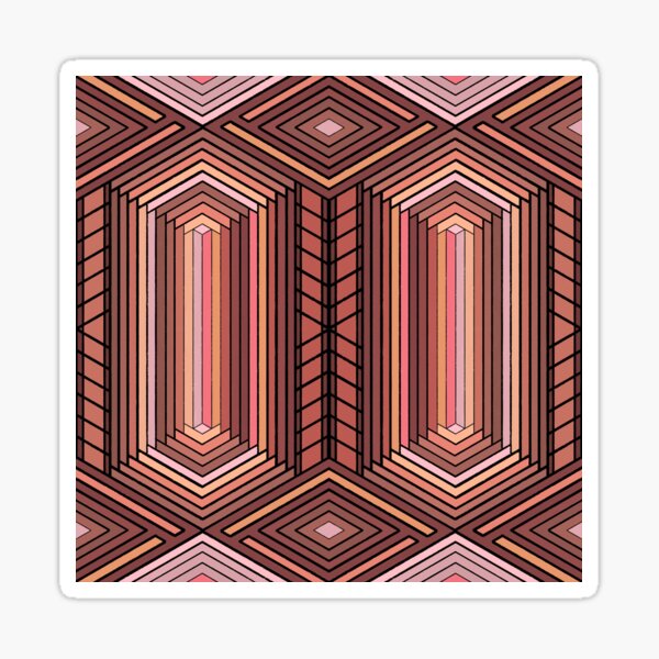 Item preview, Full Warm Geometric Cube Pattern designed and sold by rismor.