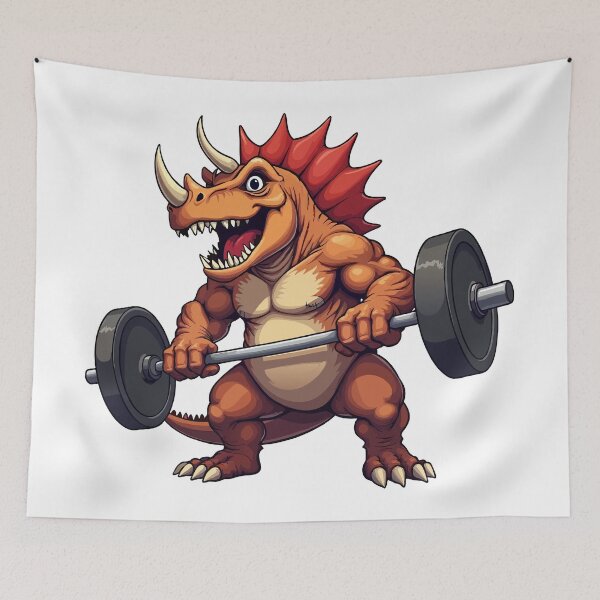 Item preview, Ceratops Power | Funny Cartoon Gym Dinosaur designed and sold by NovaProArt.