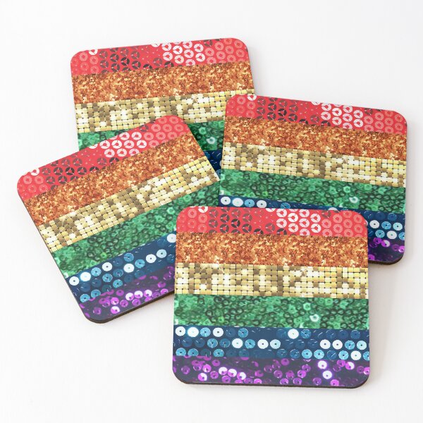 Item preview, print pride flag (Photo of Sequins - NOT REAL) designed and sold by Gossip Rag.