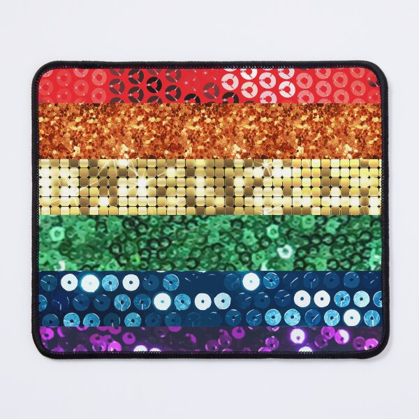 Item preview, print pride flag (Photo of Sequins - NOT REAL) designed and sold by Gossip Rag.