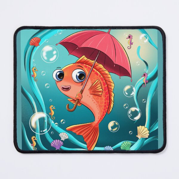 Item preview, Fish with an umbrella, surreal style. designed and sold by Lilashakti ⭐️ ⭐️ ⭐️ ⭐️ ⭐️.