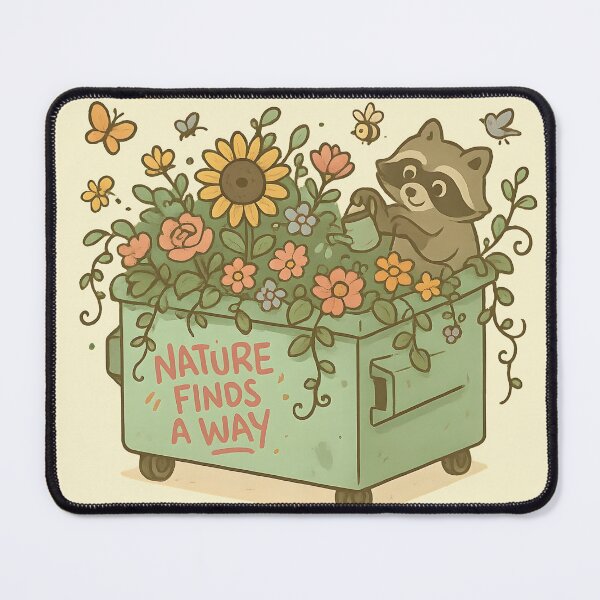 Item preview, Dumpster Garden Pastel Illustration | Cute Flower Dumpster Clipart | Whimsical Gardening Cartoon Art | “Where Trash Blooms” Funny Nature Design designed and sold by WAUZ.