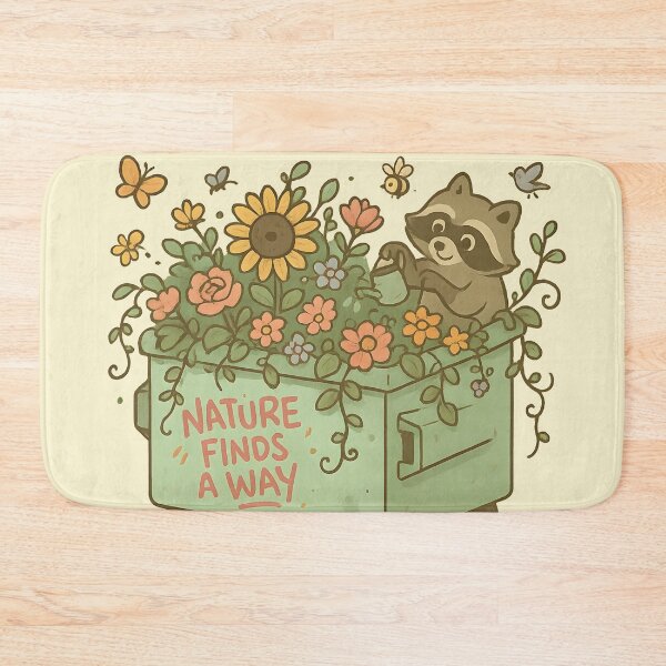 Item preview, Dumpster Garden Pastel Illustration | Cute Flower Dumpster Clipart | Whimsical Gardening Cartoon Art | “Where Trash Blooms” Funny Nature Design designed and sold by WAUZ.