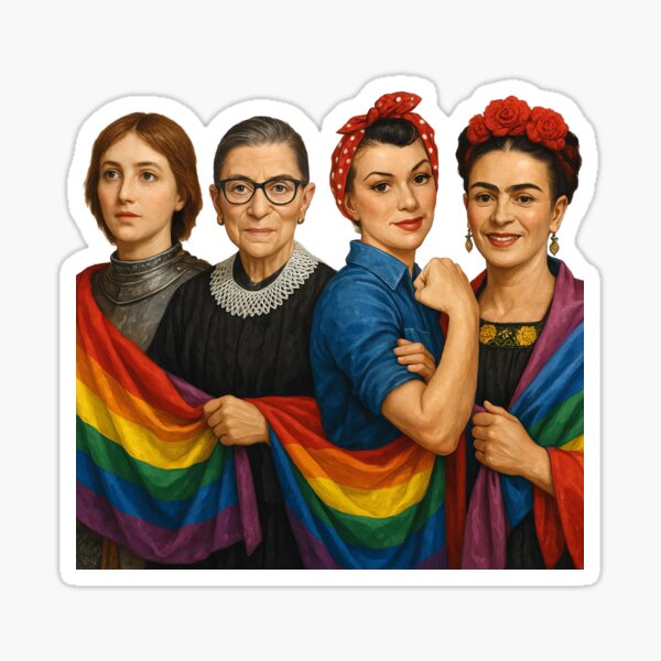 Item preview, Joan of Arc, Ruth Bader Ginsburg, RBG, Rosie the Riveter, Frida Kahlo, designed and sold by TeeARTHY.
