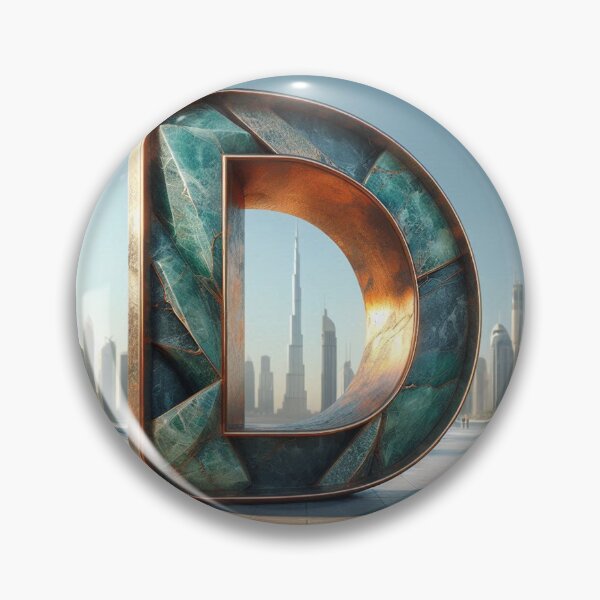 Item preview, Dubai Cityscape with Letter D – Minimalist Urban Art Design for City Lovers, Travelers & Modern Style Fans designed and sold by knalpot-design.