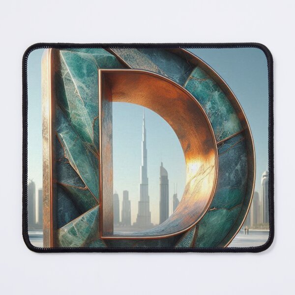 Item preview, Dubai Cityscape with Letter D – Minimalist Urban Art Design for City Lovers, Travelers & Modern Style Fans designed and sold by knalpot-design.