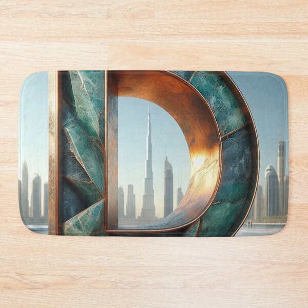 Item preview, Dubai Cityscape with Letter D – Minimalist Urban Art Design for City Lovers, Travelers & Modern Style Fans designed and sold by knalpot-design.