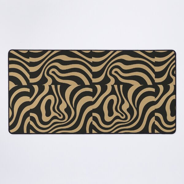 Item preview, Wavy Retro Black and Tan Abstract Pattern designed and sold by weirdfishes123.